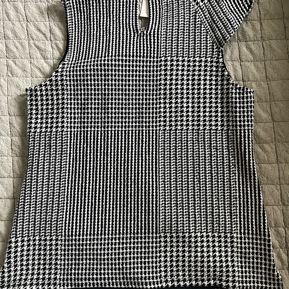 Anthropologie Dolan Callan Ruffled Houndstooth Top S - Picture 5 of 5